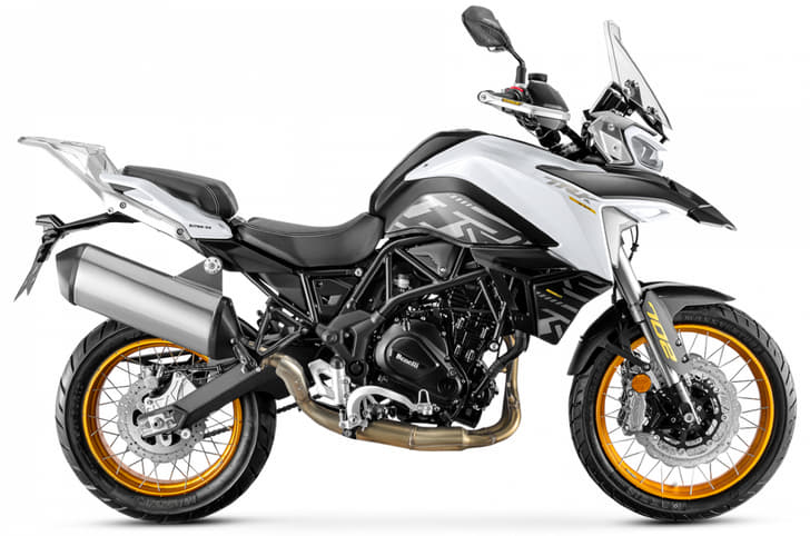 Benelli TRK 702 off-road version side view.