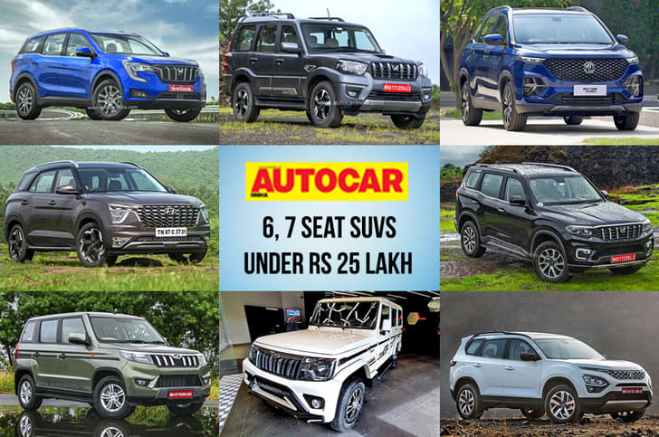 6,7 seat SUVs under Rs 25 lakh