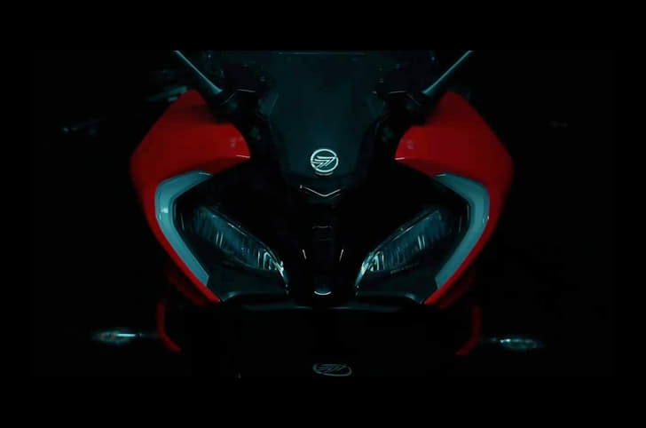 Teaser image of the upcoming Keeway faired sportbike.