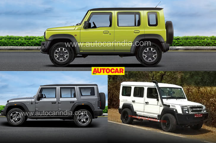 Jimny vs Thar vs Gurkha 5-door 