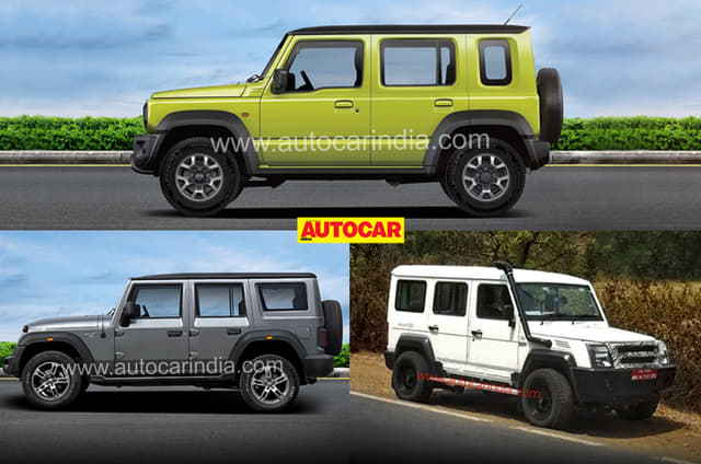 5 door Jimny vs Thar vs Gurkha: key differences