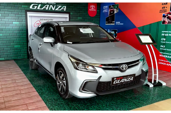 Toyota Glanza front three quarter