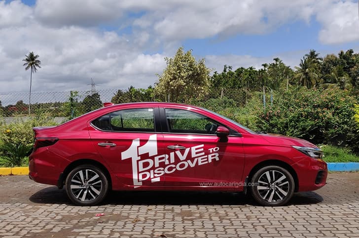 Honda City hybrid side.