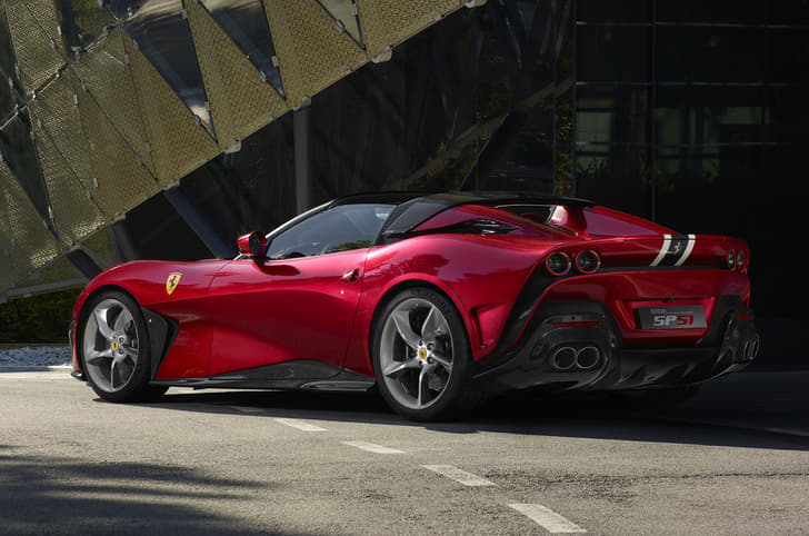 2022 Ferrari SP51 rear three quarter.