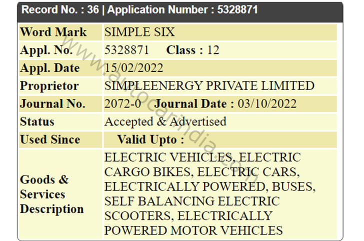 Simple Energy files 12 trademarks.