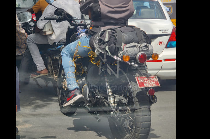 RE 650cc scrambler spied testing yet again.