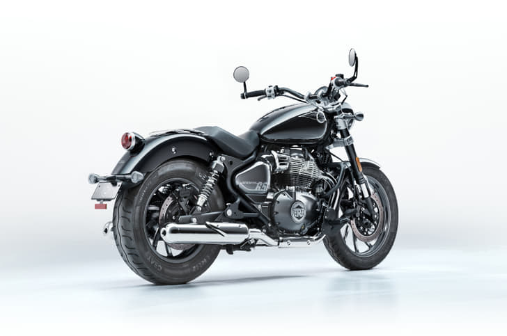 Royal Enfield Super Meteor 650 rear-three quarter image