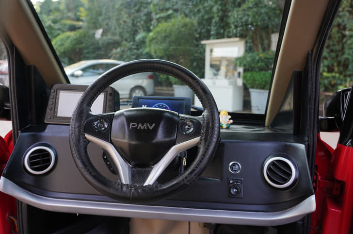 PMV Eas-E EV microcar interior