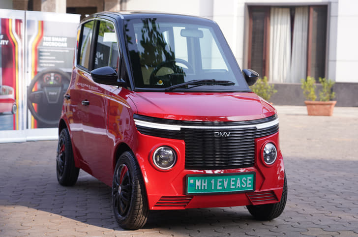 PMV Eas-E EV microcar front right quarter