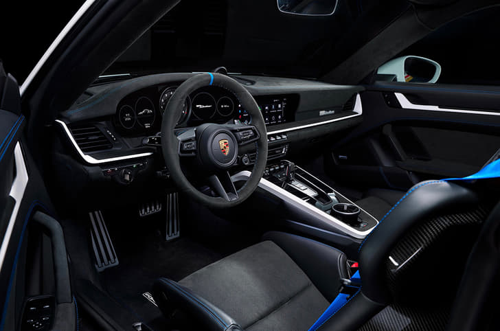 2022 Porsche 911 Dakar interior.