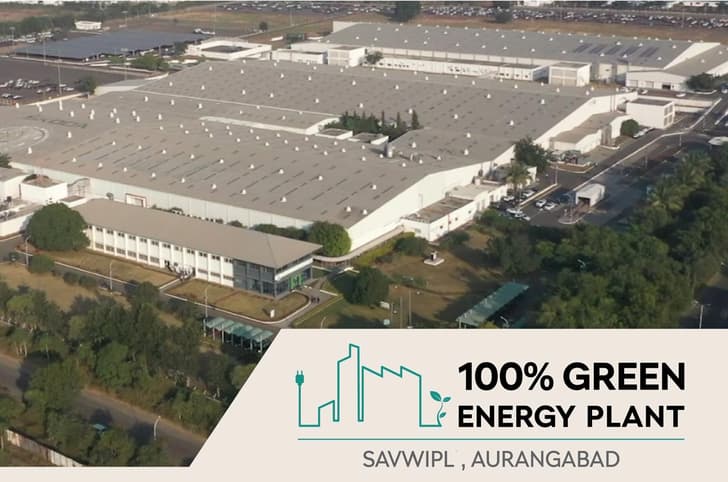 Skoda Auto Volkswagen India Aurangabad plant 100 percent green energy