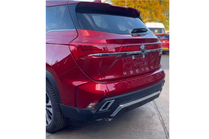 MG Hector facelift rear quarter