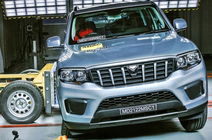 Mahindra Scorpio N GNCAP crash test side impact