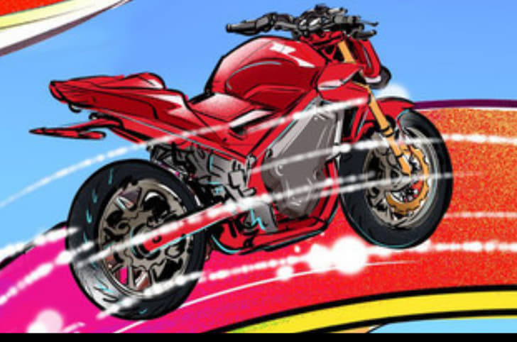 Honda electric bike teased in design sketch.