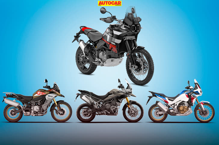 Ducati DesertX vs BMW F 850 GS Adventure vs Triumph Tiger 900 Rally Pro vs Honda Africa Twin.