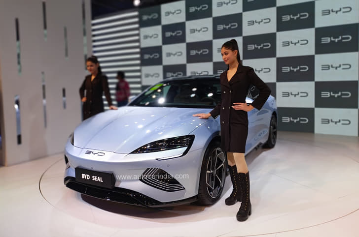 BYD Seal showcased in India