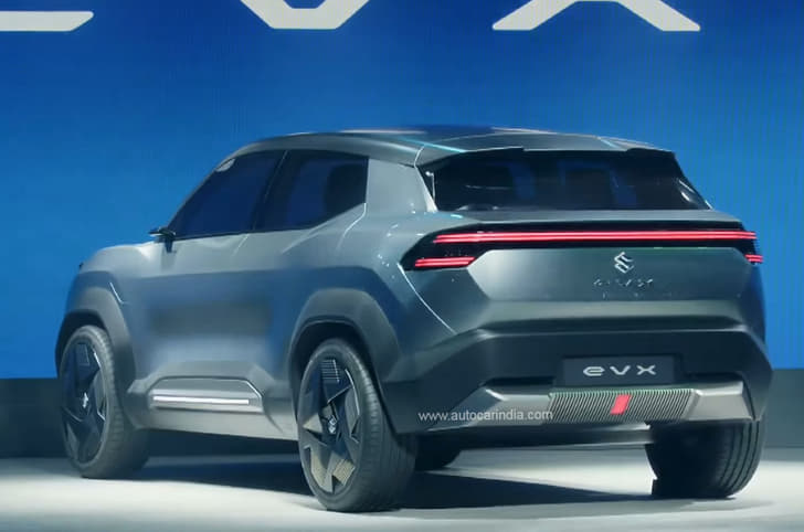 Maruti eVX concept rear quarter 