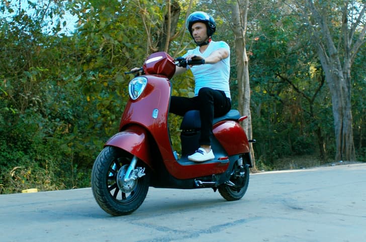 Liger X, X+ self-balancing electric scooters shown at Auto Expo 2023.