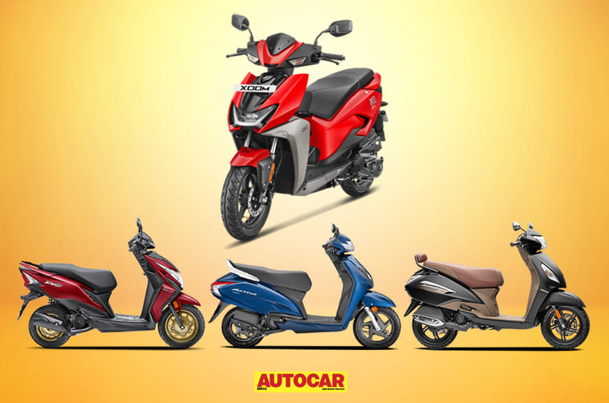 Hero Xoom vs Honda Dio vs Honda Activa H-Smart vs TVS Jupiter ZX