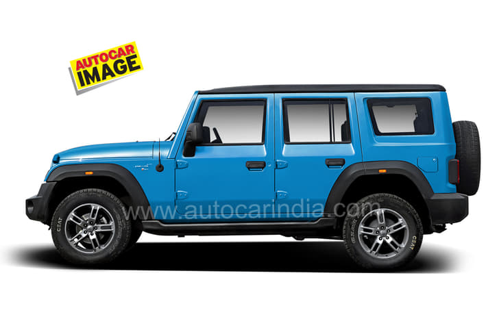 Mahindra Thar 5-door Autocar rendering