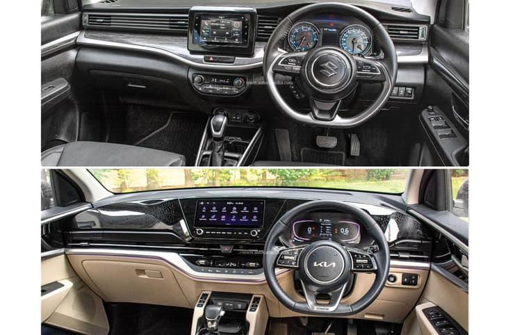 Kia Carens vs Maruti Suzuki XL6 interior