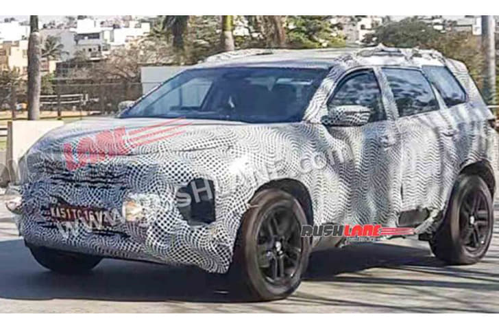 Tata Safari facelift spied