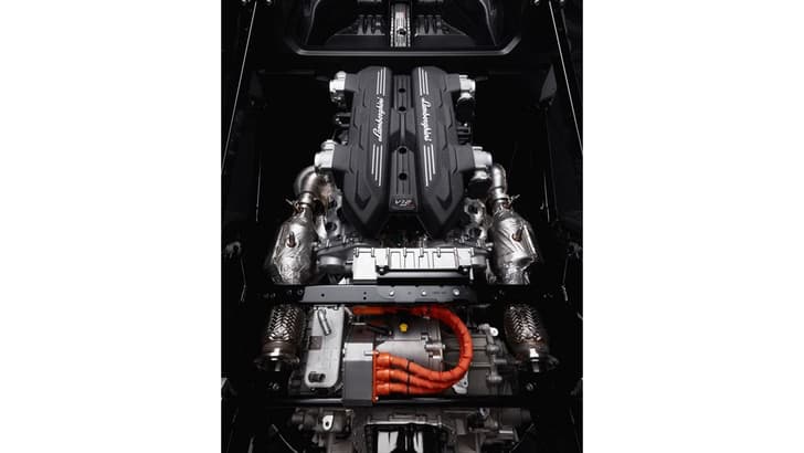 Lamborghini Aventador replacement V12 hybrid powertrain.