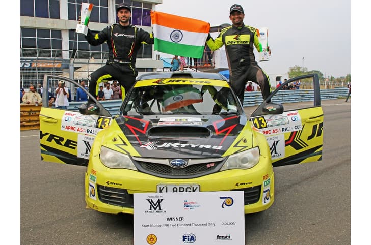 Gaurav Gill and Aniruddha Rangnekar in Round 2 of the APRC