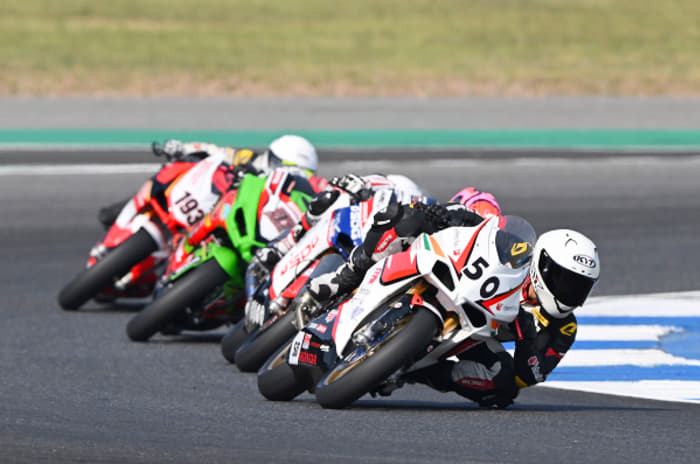 Honda India rider Kavin Quintal in Round 1 of the 2023 ARRC