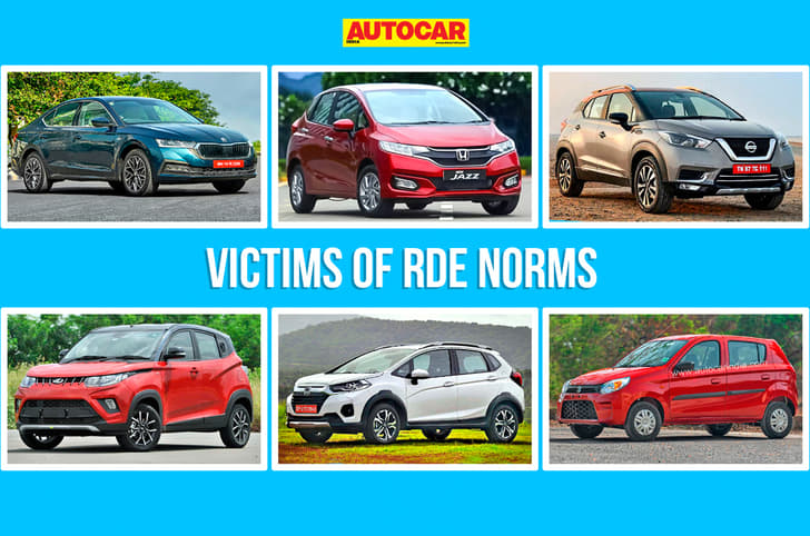 Cars discontinued due to RDE norms 