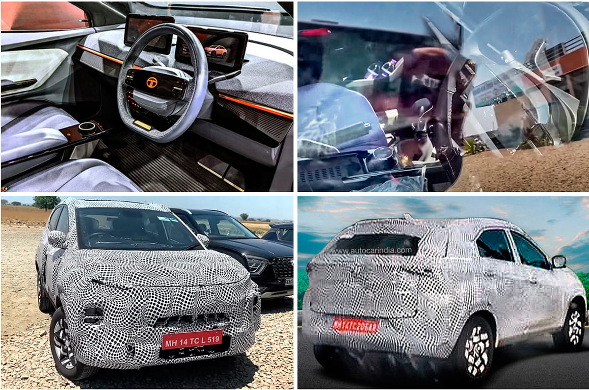 Tata Nexon facelift interior spied 