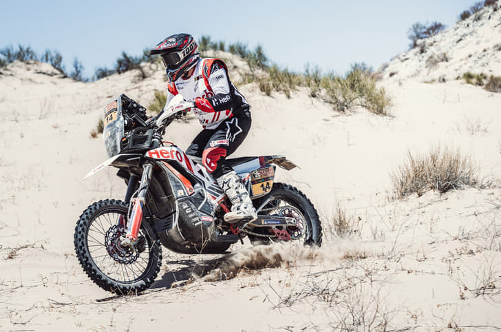 Hero MotoSports rider Sebastian Buhler in 2023 Sonora Rally