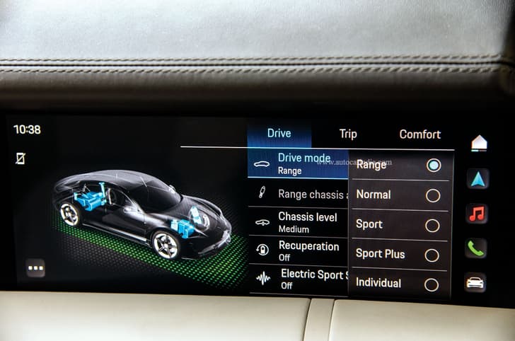 Porsche Taycan Turbo S screen