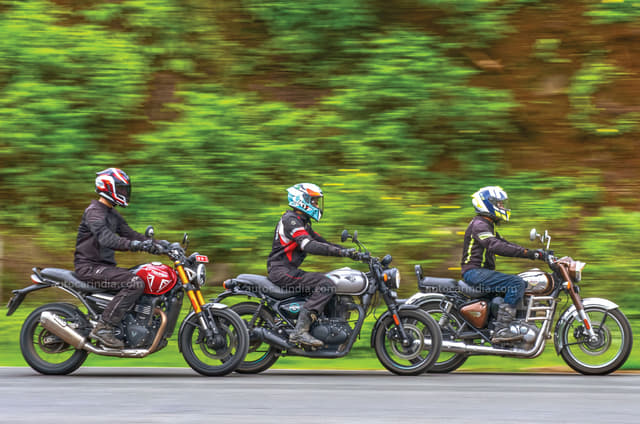 Triumph Speed 400 vs RE Hunter 350 vs Classic 350 comparison: Retro rivalry