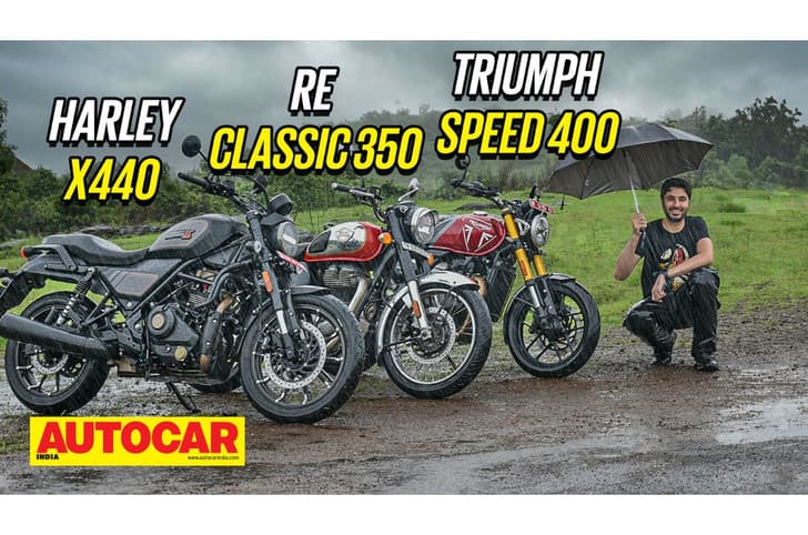 Harley-Davidson X440 vs Triumph Speed 400 vs RE Classic 350 comparison video