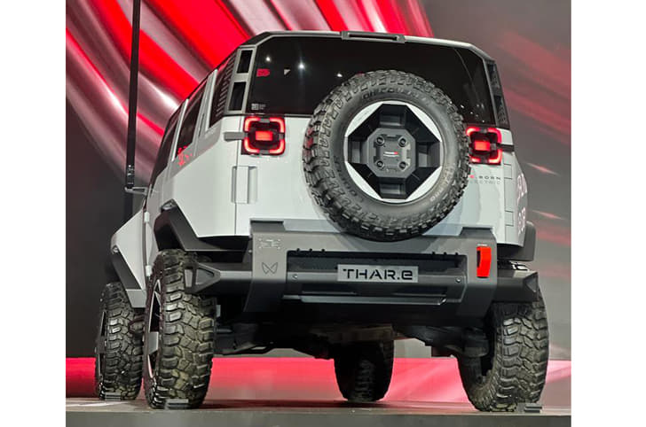 Mahindra Thar electric rear quarter Mahindra Thar electric rear quarter