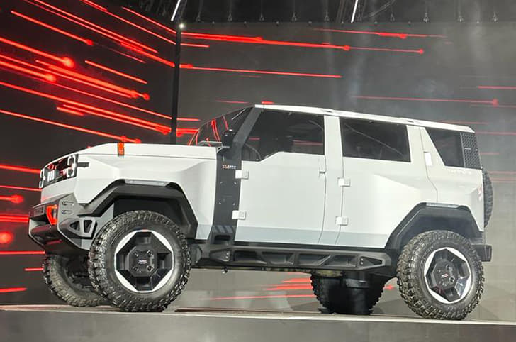 Mahindra Thar electric side profile Mahindra Thar electric side profile