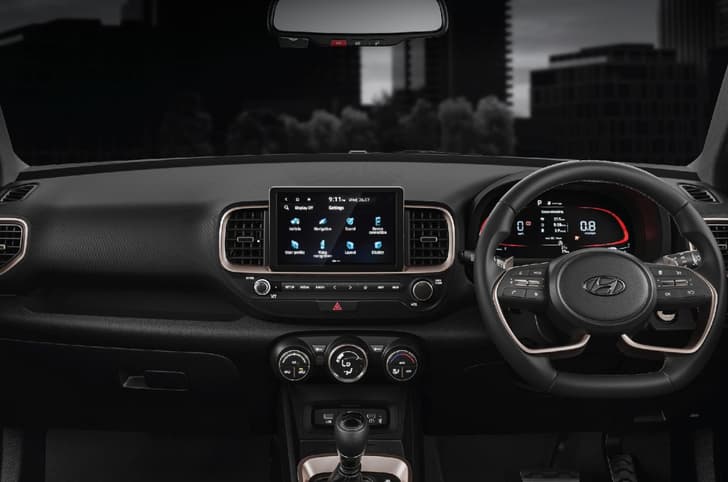 Hyundai Venue Knight Edition interior