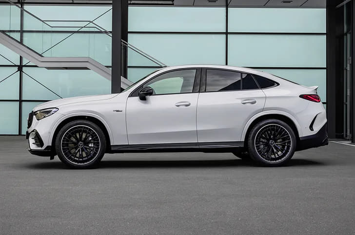 Mercedes AMG GLC Coupe side profile Mercedes AMG GLC Coupe side profile