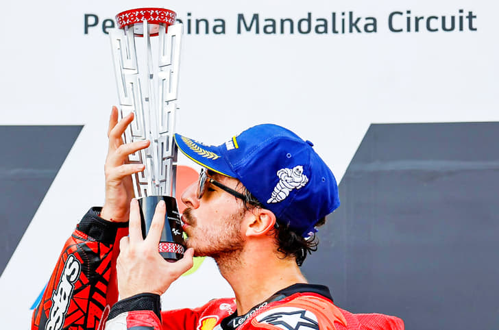 Indonesia MotoGP results: Ducati rider Francesco Bagnaia wins.