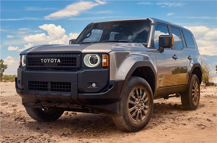 Toyota Land Cruiser Prado with yoke-like steering