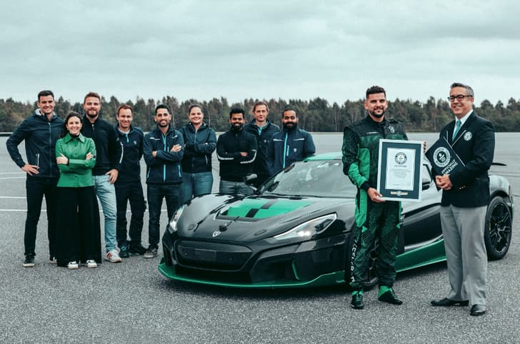 Rimac Nevera hits 274kph in reverse; sets world record