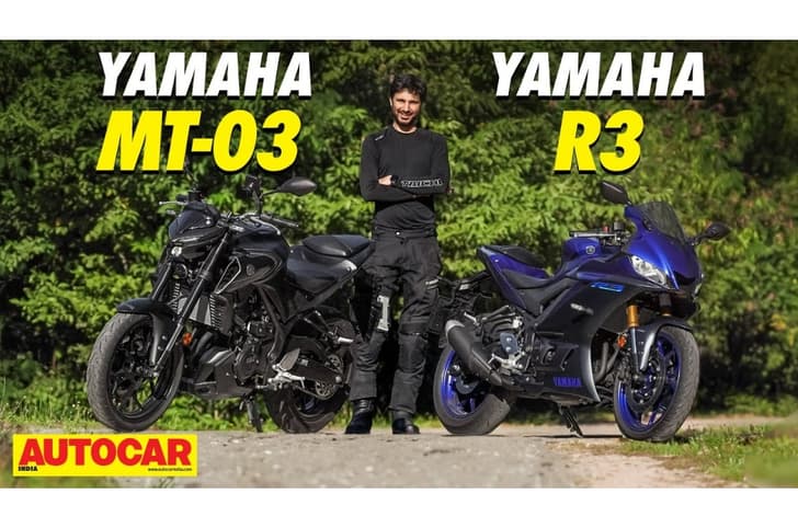 Yamaha R3, MT-03 CT shot. Yamaha R3 price, design, handling, performance, quality: video review