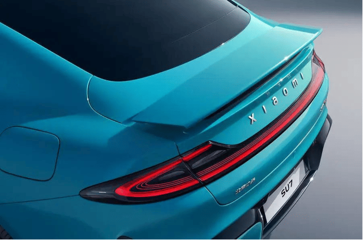 Xiaomi SU7 electric sedan rear Xiaomi SU7 electric sedan rear
