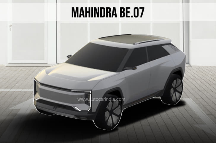 Mahindra BE.07 design patents show concept-like styling