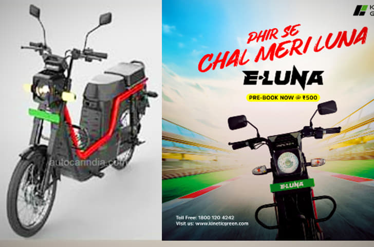Kinetic E-Luna image. Kinetic E-Luna price, range, India launch details.