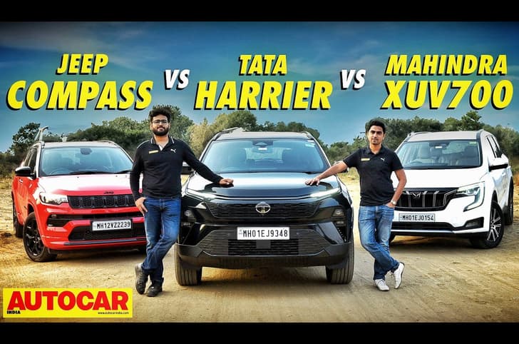 Tata Harrier vs Jeep Compass vs Mahindra XUV700 Tata Harrier vs Jeep Compass vs Mahindra XUV700