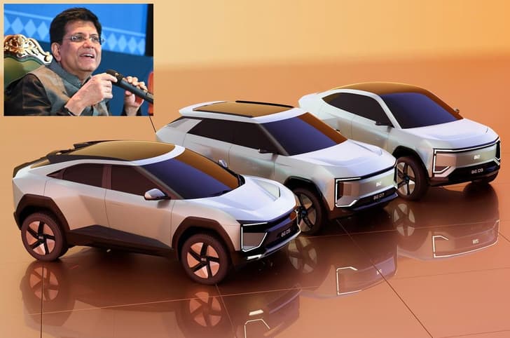 Mahindra's upcoming BE EV SUV line-up, Piyush Goyal Mahindra's upcoming BE EV SUV line-up, Piyush Goyal