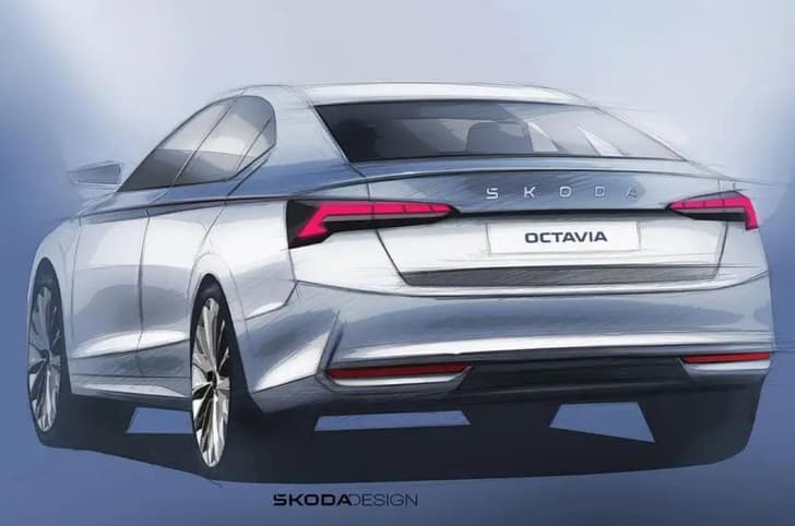 Skoda Octavia facelift rear quarter Skoda Octavia facelift rear quarter