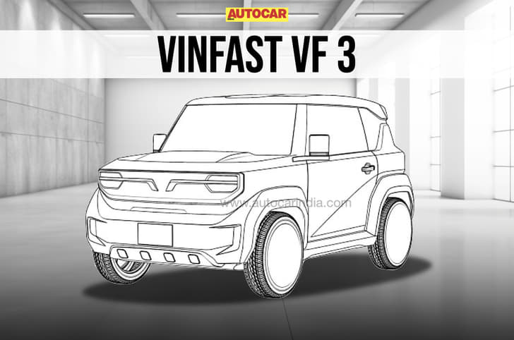 VinFast VF 3 India design patent